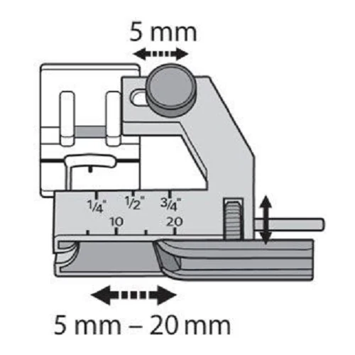 Adjustable Bias Tape Binder Foot for High Speed Straight Stitch Machines - Image 2