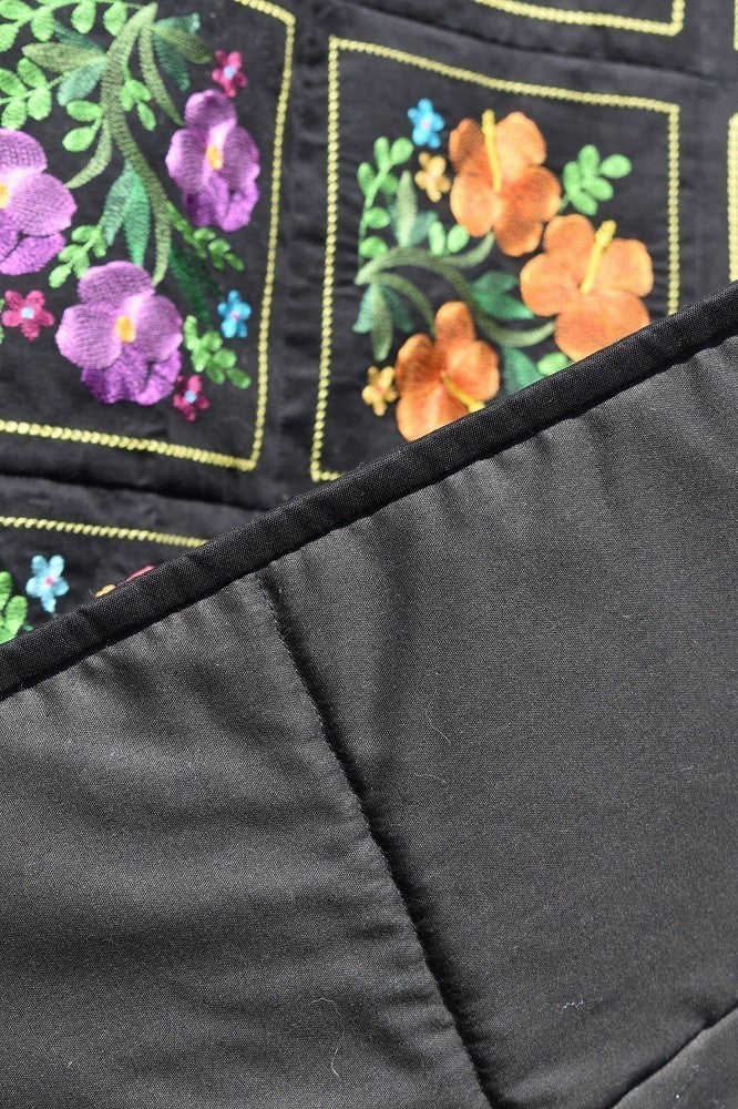 BLOOMING GARDEN 6 Floral Embroidered Wall Hanging / Quilt Throw - Image 6