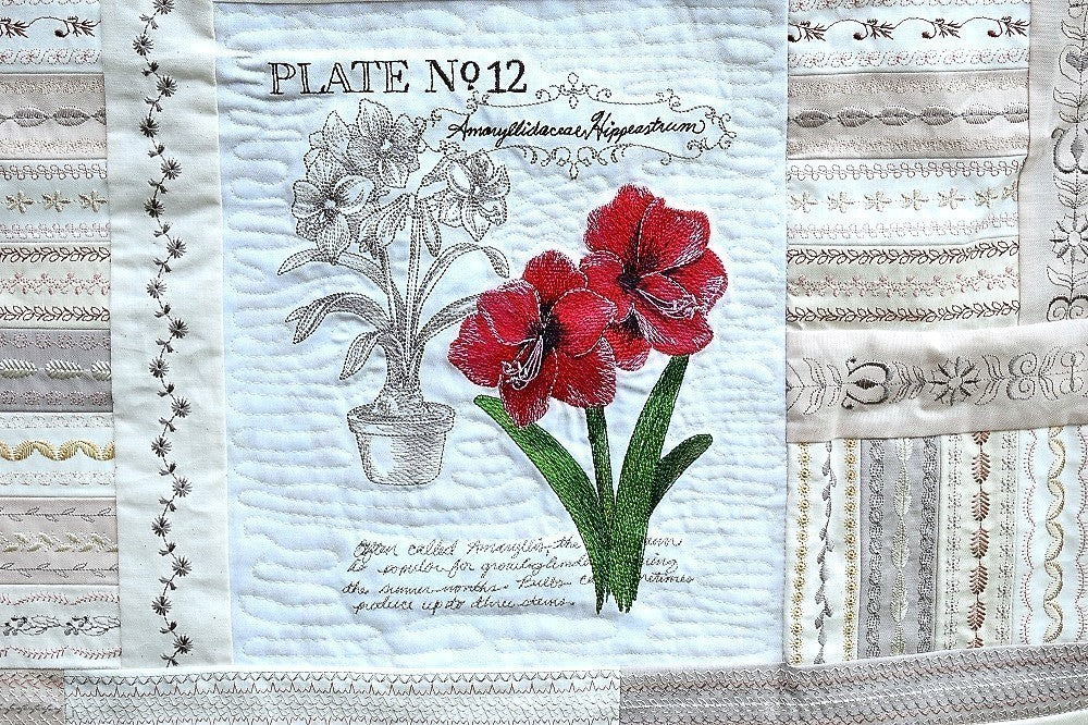 BOTANICAL GARDEN Floral Embroidered Wall Hanging - Image 4