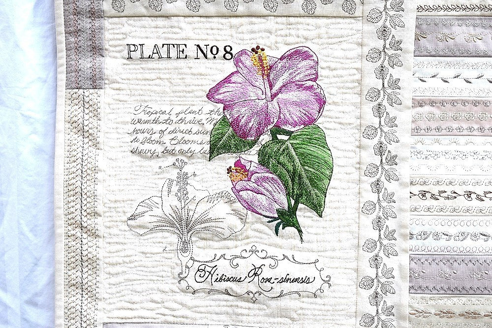 BOTANICAL GARDEN Floral Embroidered Wall Hanging - Image 5