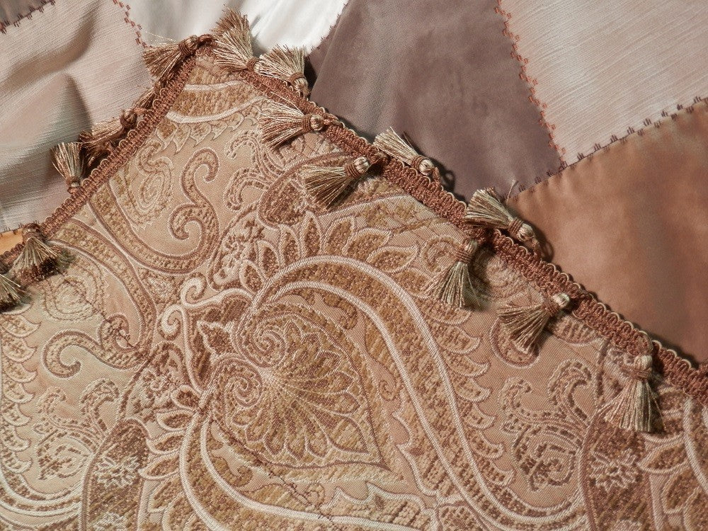 BROWN VELVET Home Decorator Throw with Tassel Trim - Image 10