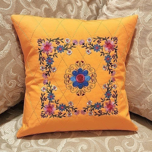 EMBROIDERED FLORAL Accent Pillow - Image 3