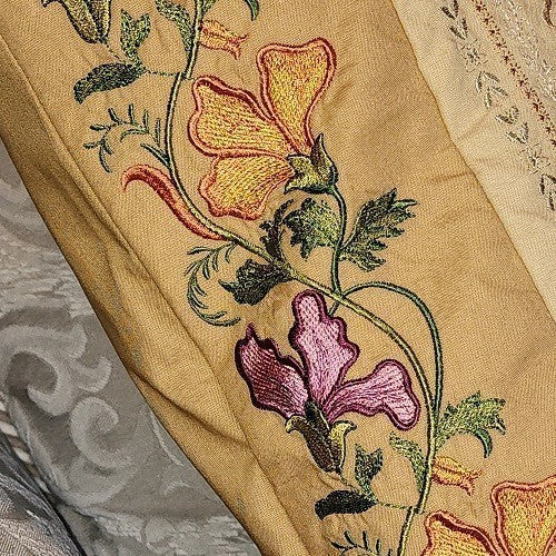 FLORAL STRIPE Embroidered Pillow Cover - Image 5