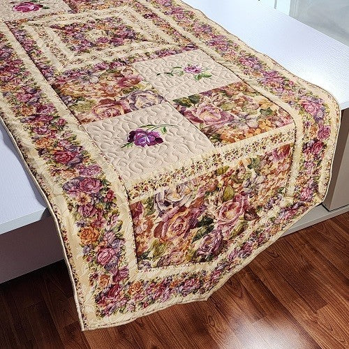 FROSTED ROSES EMBROIDERED TABLE RUNNER - Image 3