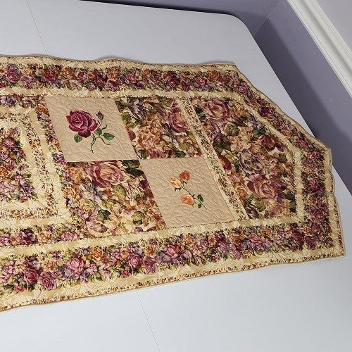 FROSTED ROSES EMBROIDERED TABLE RUNNER - Image 4