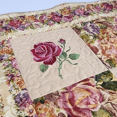 FROSTED ROSES EMBROIDERED TABLE RUNNER - Image 6