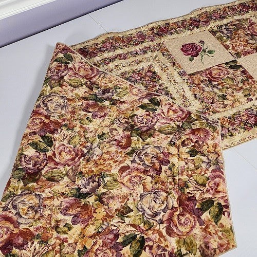FROSTED ROSES EMBROIDERED TABLE RUNNER - Image 7