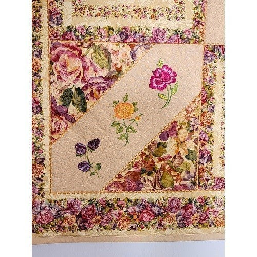 FROSTED ROSES Embroidered Wall Hanging - Image 3