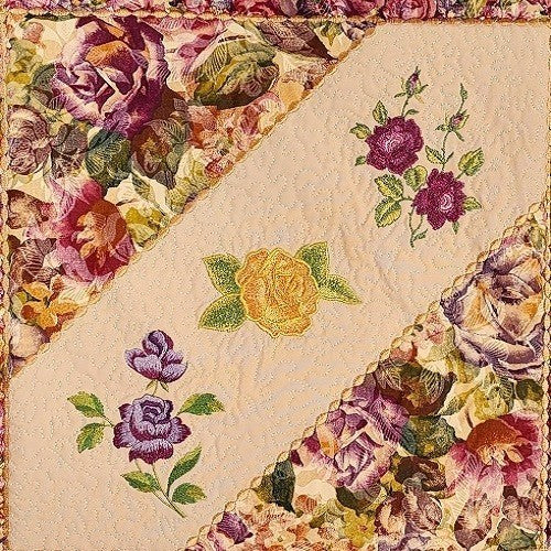 FROSTED ROSES Embroidered Wall Hanging - Image 6