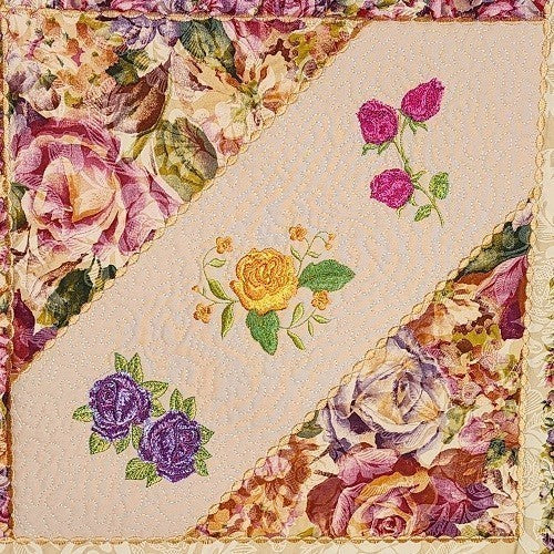 FROSTED ROSES Embroidered Wall Hanging - Image 8