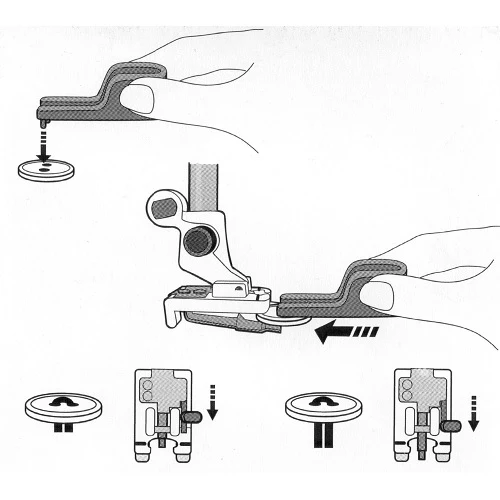 Husqvarna Viking Button Foot with Placement Tool - Image 4