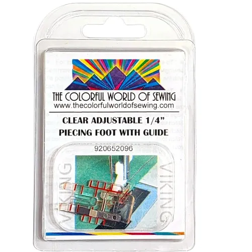 Husqvarna Viking Clear Adjustable 1/4" Piecing Foot with Guide - Image 5