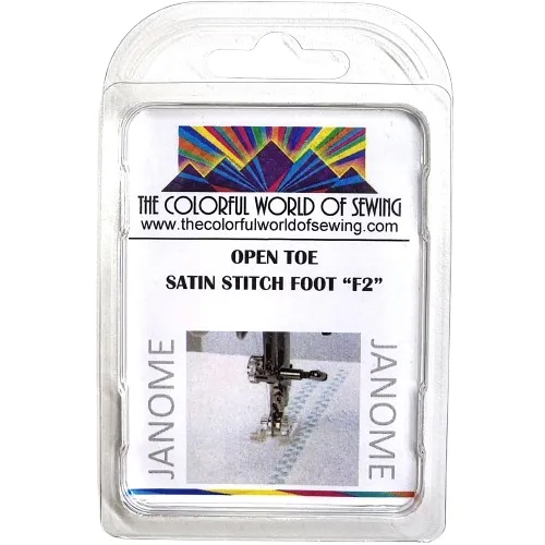 Janome Open Toe Satin Stitch Presser Foot "F2" - Image 4