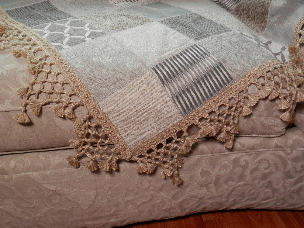 NEUTRAL TONES Home Decorator Throw with Tassel Trim - Image 7