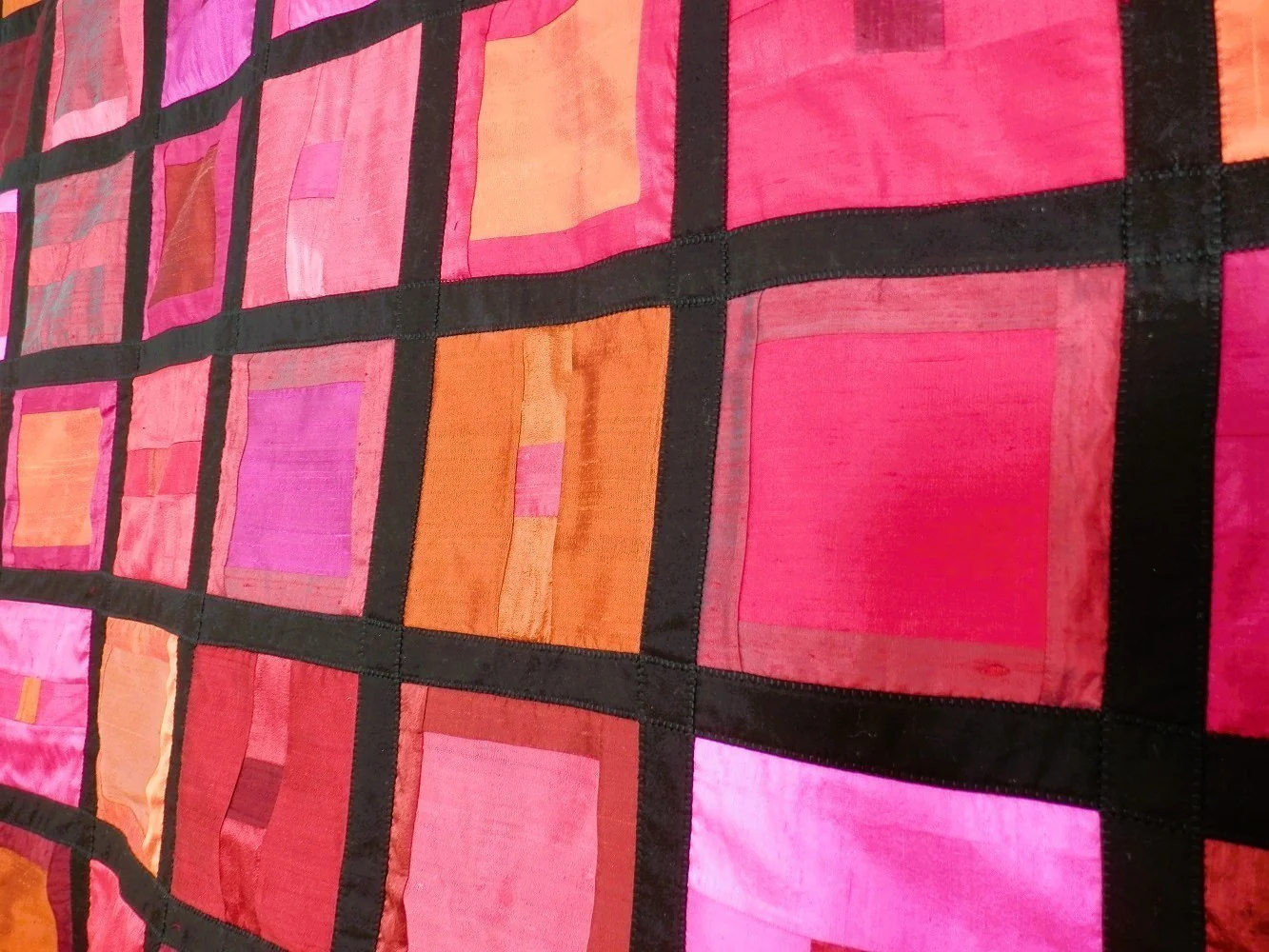 SEW RED Silk Geometric Wall Hanging - Image 2