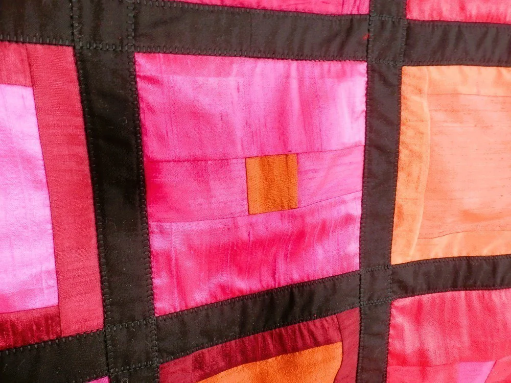SEW RED Silk Geometric Wall Hanging - Image 4