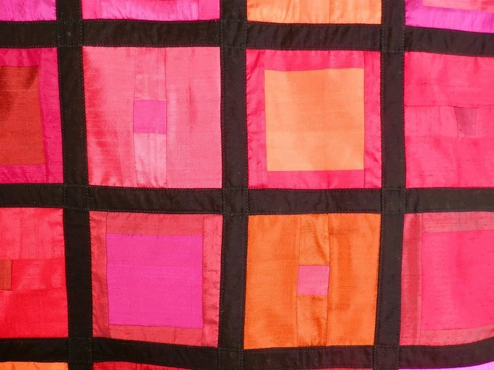 SEW RED Silk Geometric Wall Hanging - Image 5