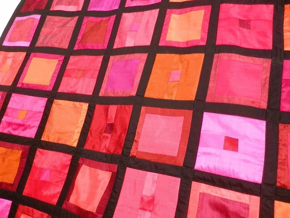 SEW RED Silk Geometric Wall Hanging - Image 6