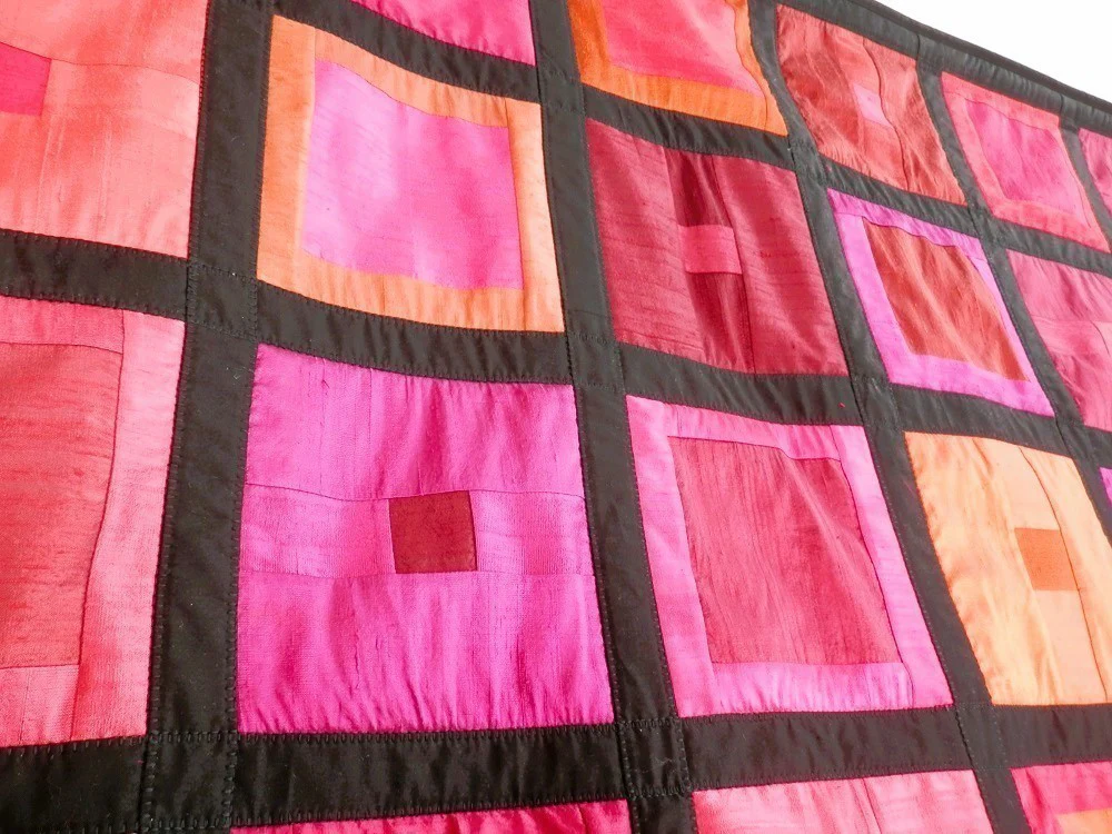 SEW RED Silk Geometric Wall Hanging - Image 7