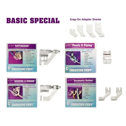 Brother/Baby Lock Creative Feet Complete Set Of All Three Creative Feet