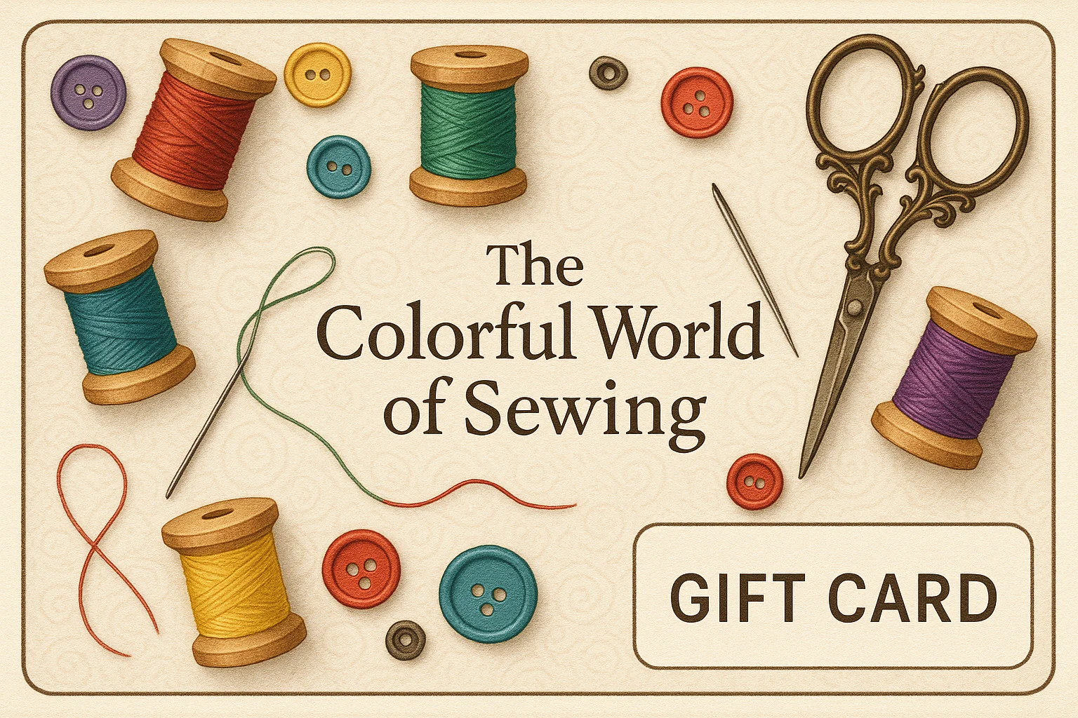 The Colorful World of Sewing Gift Card
